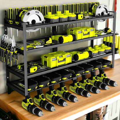 Power Tool Organizer-8 Drill Holder Wall Mount