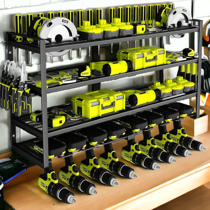 Power Tool Organizer-8 Drill Holder Wall Mount