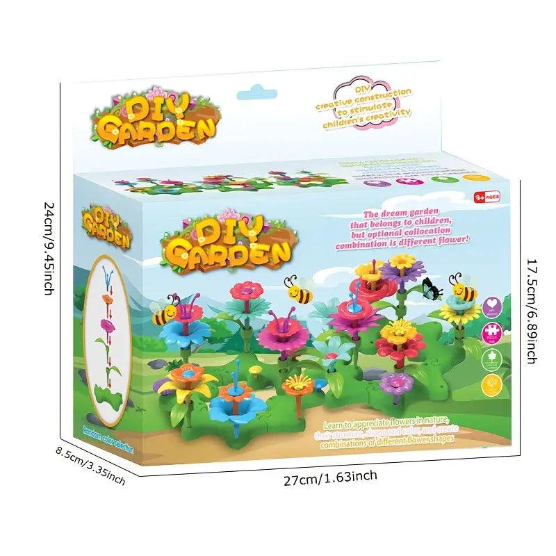 STEM Educational Activity: 72-Piece Flower Garden Building Set for Boys & Girls Ages 3-6 - Creative Arts & Crafts Gift