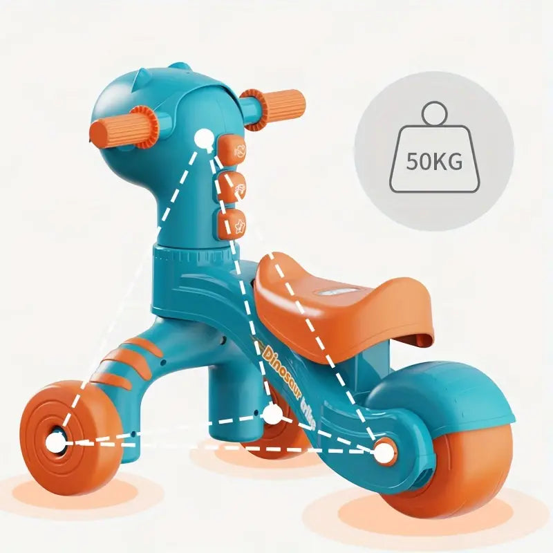 Stability Exercise Toy: Three-Wheel Walker Scooter for Balance and Fun