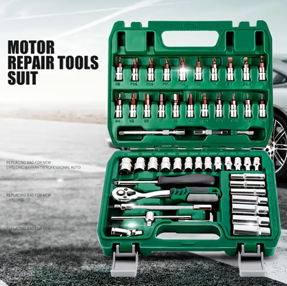 Versatile 46-Piece Pneumatic Tool Kit