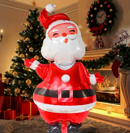 Christmas Santa Claus Ornamental Balloon - 47 inches, Ideal for Christmas Party Decorations, Foil Balloon Supply