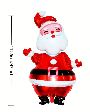 Christmas Santa Claus Ornamental Balloon - 47 inches, Ideal for Christmas Party Decorations, Foil Balloon Supply