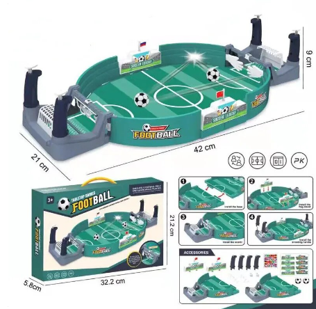 Image showing a vibrant Interactive Football Board Game, perfect for family entertainment and fostering hand-eye coordination and logical thinking. Suitable for kids and adults, this game offers safe and engaging soccer-themed gameplay, ideal for parties, gatherings, and indoor fun. Great as a Christmas gift or for birthdays, encouraging competitive play and social interactio