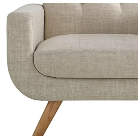 Contemporary Accent Armchair Beige Chair