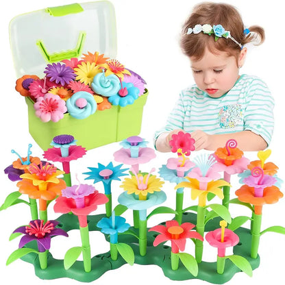 STEM Educational Activity: 72-Piece Flower Garden Building Set for Boys & Girls Ages 3-6 - Creative Arts & Crafts Gift